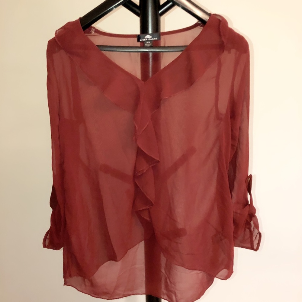 {3/$20} Maroon red blouse